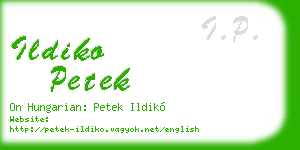 ildiko petek business card